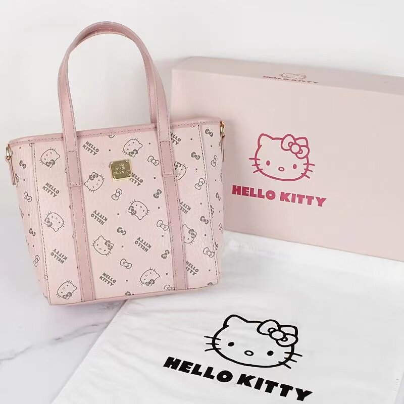 HelloKitty可爱少女心小众手提菜篮子包通勤百搭单肩斜跨托特包包