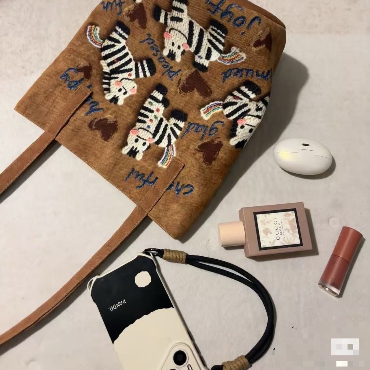 韩系时尚创意帆布包大容量水桶托特包单肩女