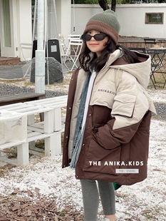 阿尼卡ANIKA羽绒服男女孩中大童可亲子派克工装潮童羽绒服