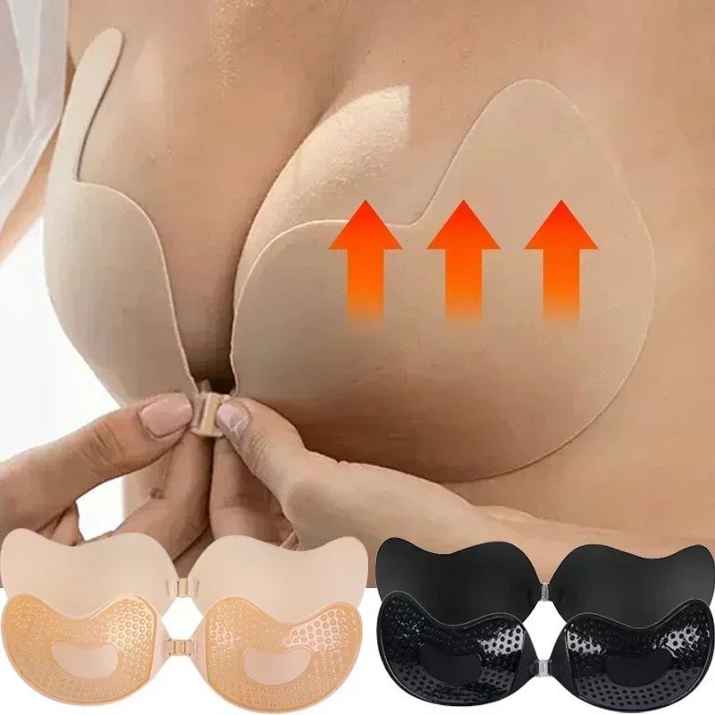 Invisible Push Up Bra for Women Backless Strapless Bra Seaml