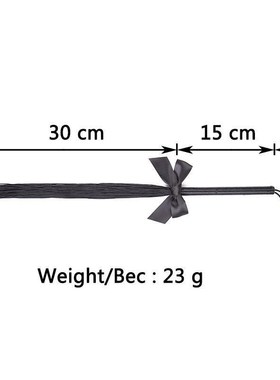 New Tease Spanking Silk Whip With Handle Black Fetish Tassel