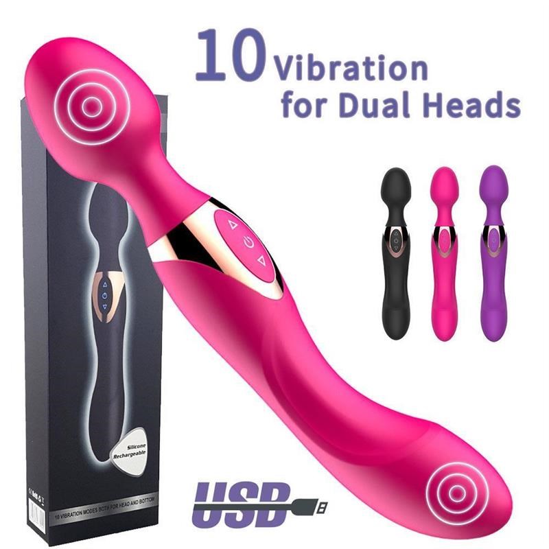 USB Charg10 Speeds Powerful Vibrators for Women Magic Dual M