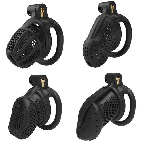 Male Penis Chastity Cage 4 Cock Rings Slave Sex Toy for Men