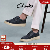 Clarks其乐Polden 男 英伦厚底复古轻盈休闲皮鞋 Moc男鞋 秋冬时尚