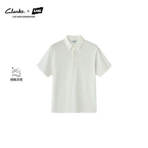 【Clarks x LNG】26夏季新款男士休闲风凉感翻领通勤短袖polo衫