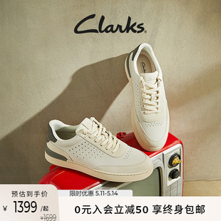 街头潮流运动鞋 Clarks其乐型格系列新款 小白鞋 休闲滑板鞋 男款 牛皮