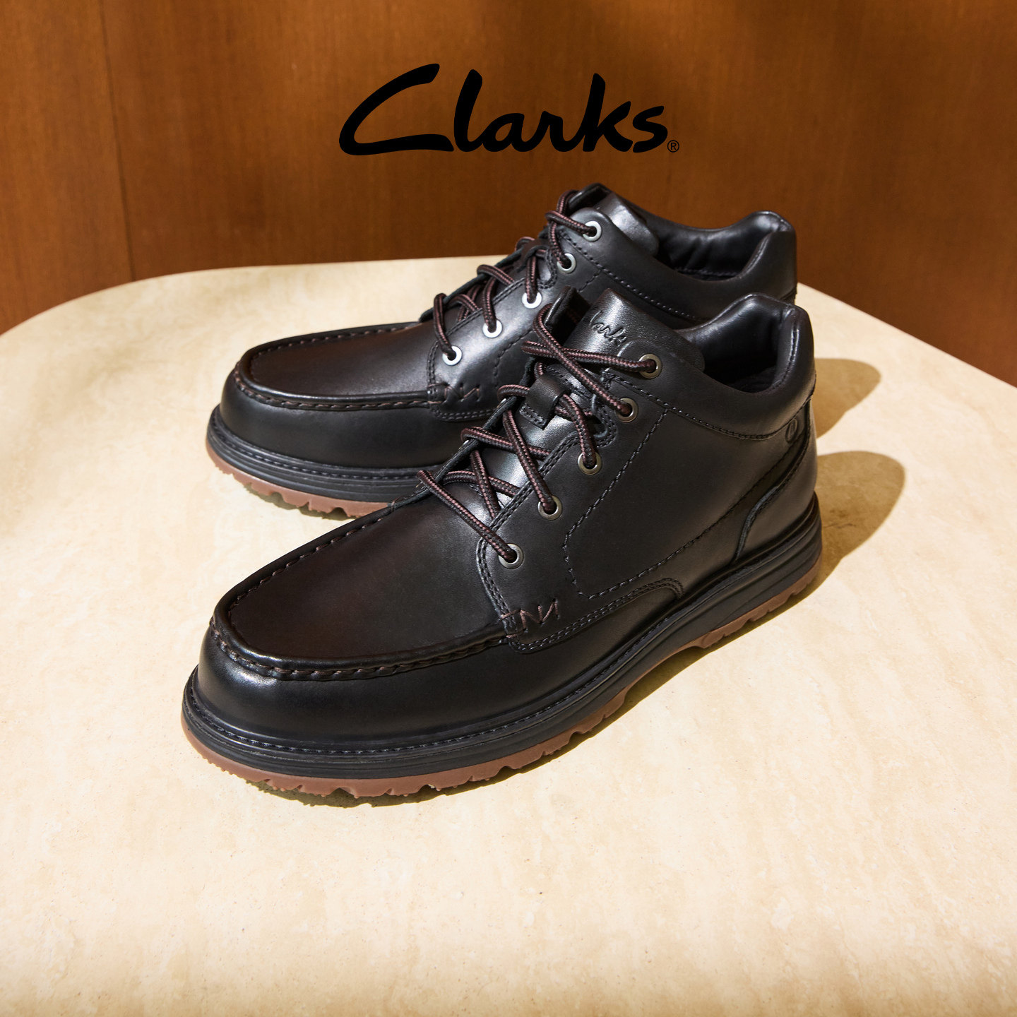 clarks其乐Melbury Hi秋冬男鞋厚底工装短靴百搭潮流中帮休闲靴子