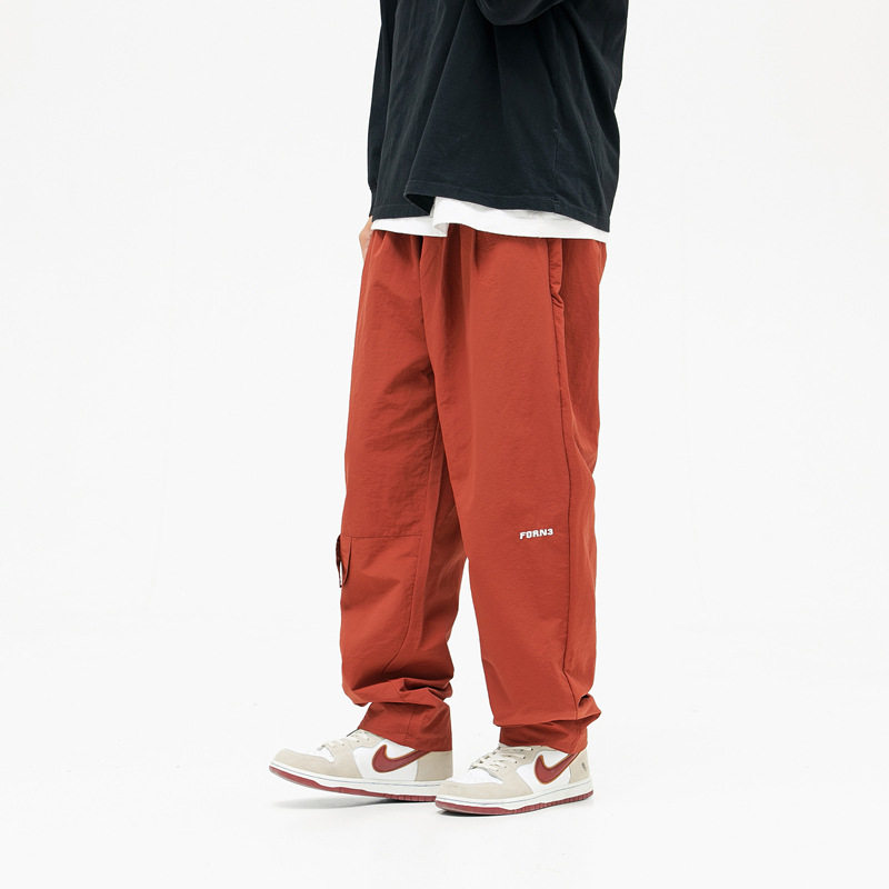 南夏乔装日系钓鱼风直筒裤男冬季新款宽松加厚休闲运动裤男长裤，女装休闲裤，电商S006（B521）