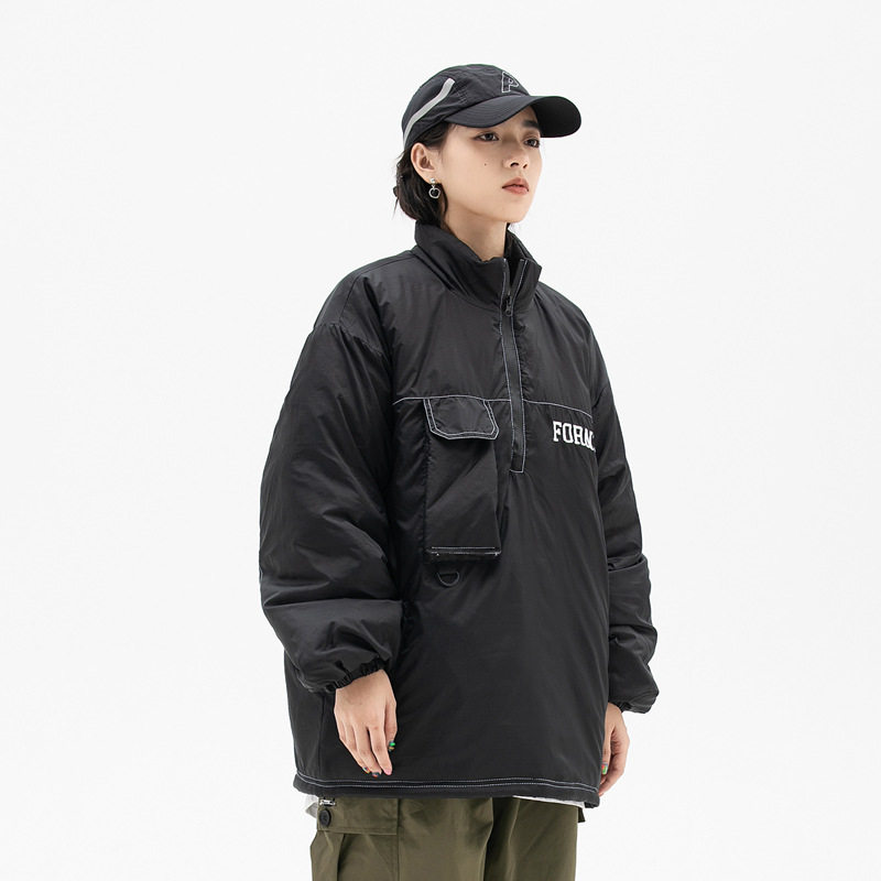 南夏乔装2025冬季新款套头棉服休闲外套日系中性风cityboy棉衣男,男装棉衣,电商S006（B521）
