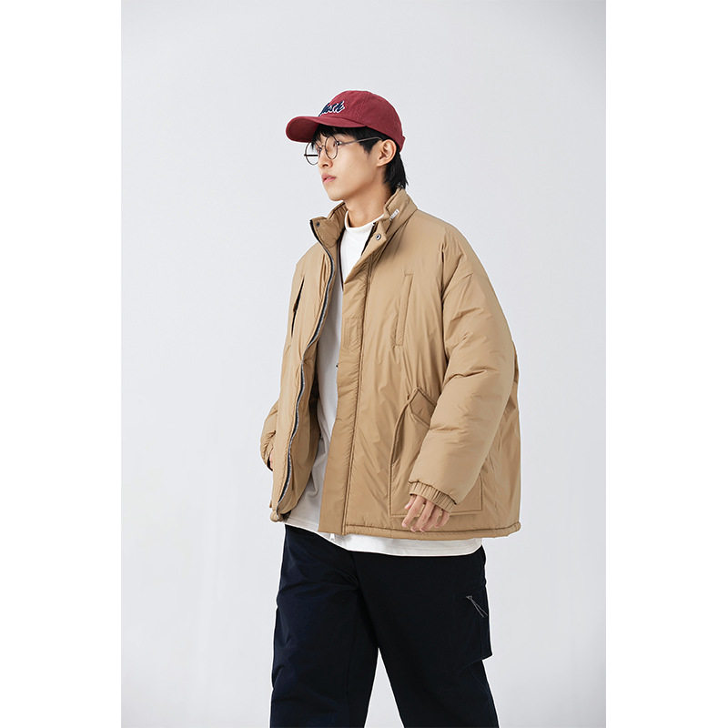 南夏乔装2025冬季新款立体大口袋面包服棉衣日系复古宽松立领棉服,男装棉衣,电商S006（B521）