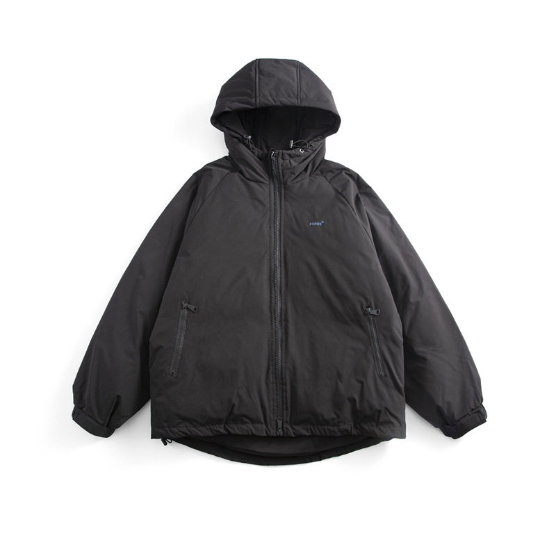 南夏FORN3日潮简约连帽棉服外套冬季新款cityboy宽松阔版加厚棉衣,男装棉衣,电商S006（B521）