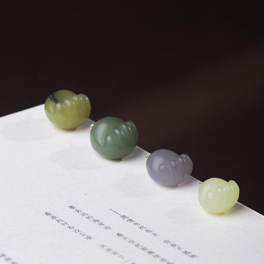 HERS JADE/翠佛堂天然和田玉猫爪提溜吊坠挂件