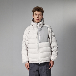Glowing Box 25AW 防泼水轻便连帽90绒羽绒服可收纳羽绒外套男
