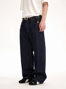 Glowing Box 2025AW 13oz原牛经典版型宽松直筒Cleanfit牛仔裤