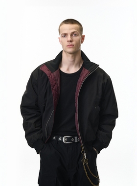 Glowing Box 2025AW 立领飞行夹克Cleanfit解构剪裁立领棉服外套