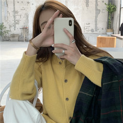Real price 2021 early spring knitted cardigan long sleeve soft coat