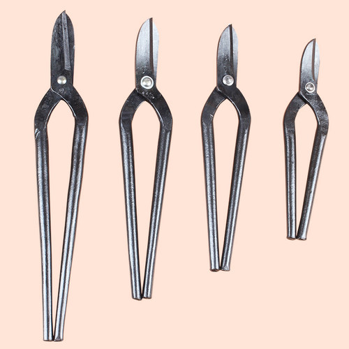 包邮加钢锻造白铁剪五莲铁皮剪子弯头铁剪圆剪刀老式剪白钢剪子