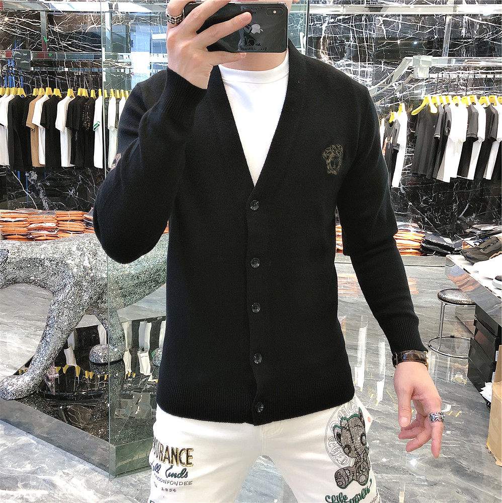 72001P145秋冬开衫外套羊毛衫针织纽扣外穿毛衣外套,男装针织衫/毛衣,电商D207