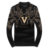 17117P135秋冬天鹅绒羊毛衫毛衣加厚保暖打底针织衫，男装针织衫/毛衣，电商D207