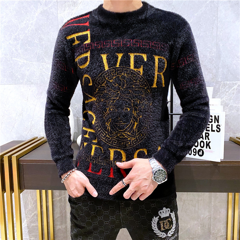 21801 P135 长期款秋冬长袖貂绒衫毛衣针织衫套头打底衫图片