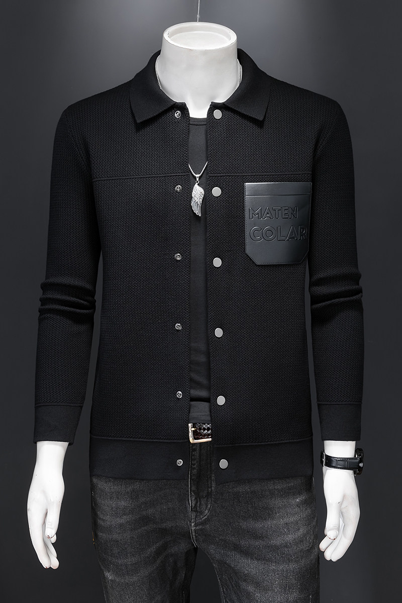 9673莉莉家针织夹克秋冬翻领外套P195有4XL,男装夹克,电商D207