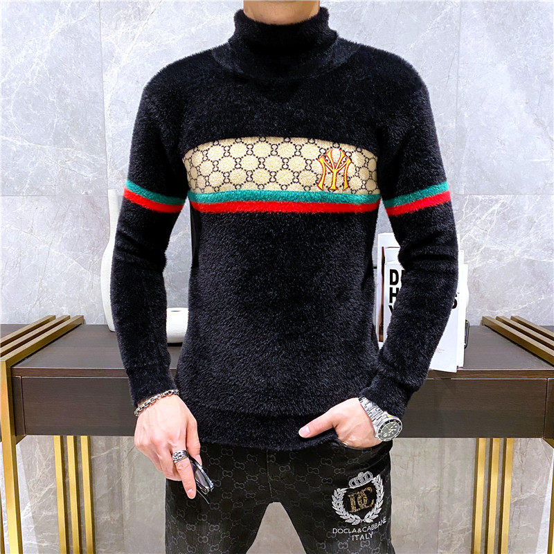 21826莉莉家主推大货水貂绒衫毛衣P135控188有4XL可穿210斤，男装针织衫/毛衣，电商D207