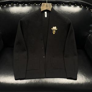 F921P108主推长期款秋冬针织开衫针织外套刺绣开衫外套毛衣图片