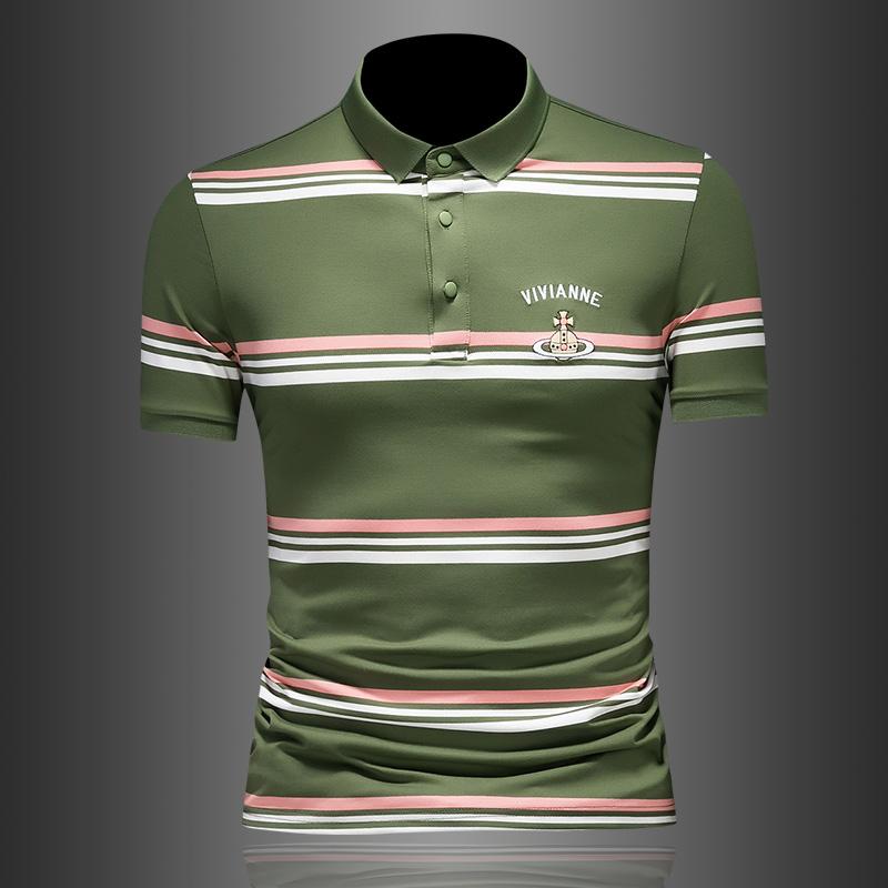 5806P65到4XL夏装短袖POLO衫翻领丝光棉刺绣半袖保罗衫，男装Polo衫，电商D207