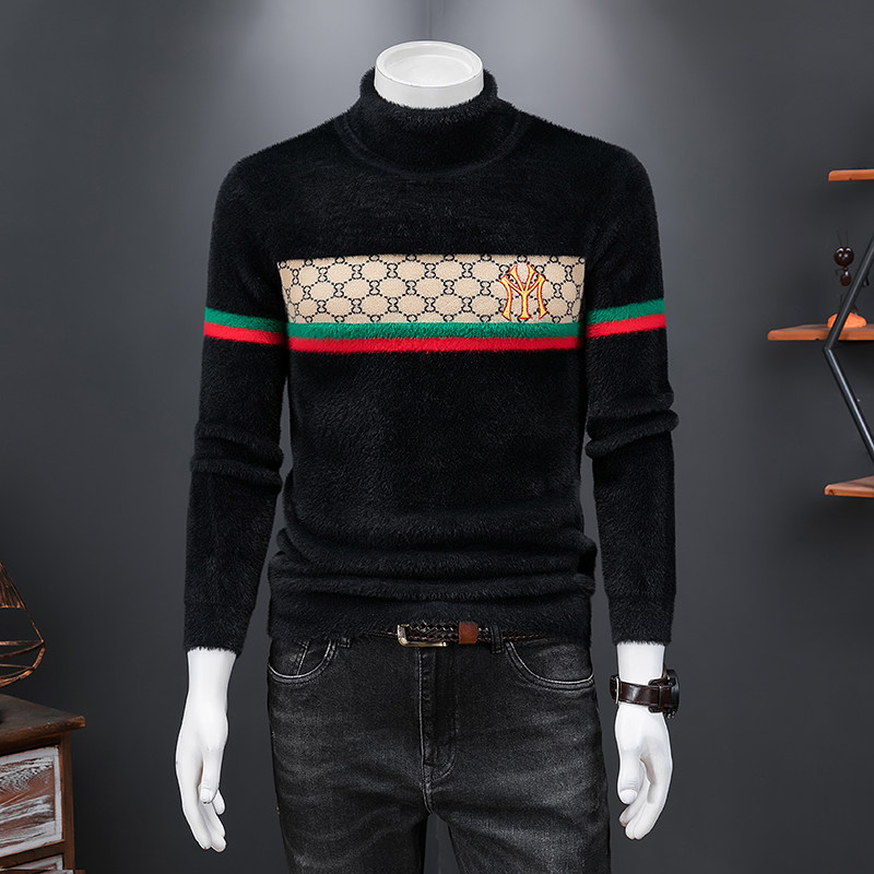 21826莉莉家主推大货水貂绒衫毛衣P135控188有4XL可穿210斤，男装针织衫/毛衣，电商D207