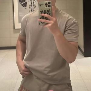 811 P25 美式休闲正肩纯色T恤短袖健身运动冰皮速干弹力圆领短袖图片