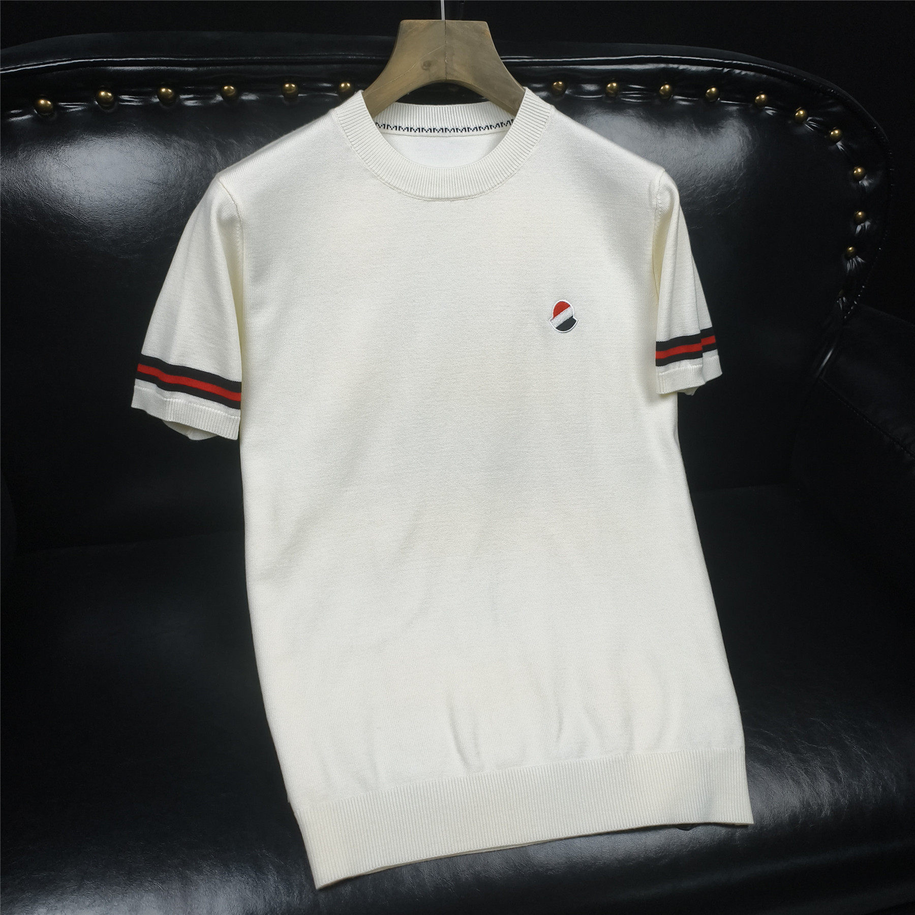 L25611P115长期款短袖羊毛衫针织衫套头半袖打底衫，男装针织衫/毛衣，电商D207