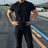 811P25美式正肩弹力透气教练速干短袖T恤体恤衫，男装T恤，电商D207