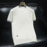 L25617P115长期款短袖羊毛衫针织衫套头半袖打底衫，男装针织衫/毛衣，电商D207