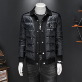 2370莉莉家羽绒服翻领夹克式针织羽绒外套P295，男装羽绒服，电商D207