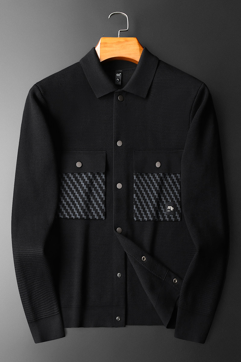 9516莉莉家针织夹克秋冬翻领外套P185有4XL,男装夹克,电商D207