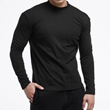 cleanfit内搭德绒打底衫男装早秋穿搭高级感长袖T恤美式加绒卫衣，男装T恤，电商D207