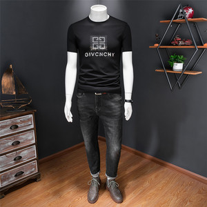 1217 P65 长期款夏装丝光棉短袖T恤体恤衫图片