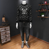 C7802P145只有XXL3XL天鹅绒冬长袖羊毛衫毛衣针织衫打底衫，男装针织衫/毛衣，电商D207