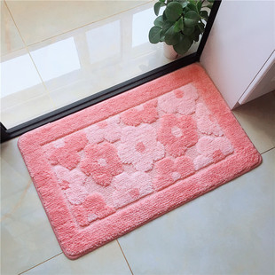 金丹兰百合垫浴室防滑地毯简约立体图案地垫 浴室卫生间吸水脚垫
