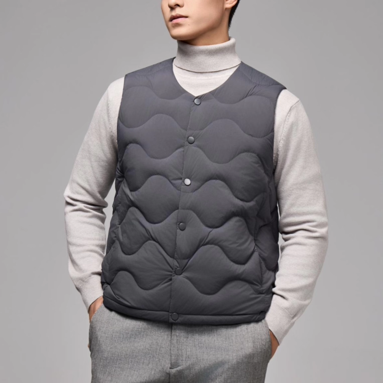 凯慕狮5101冬季2025新款男士轻薄羽绒马甲时尚保暖配工作服内搭