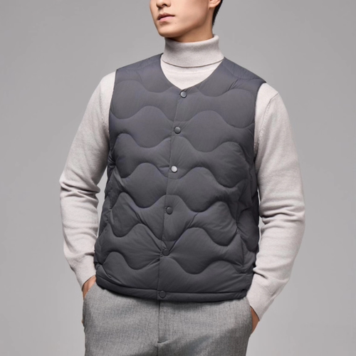 凯慕狮5101冬季2025新款男士轻薄羽绒马甲时尚保暖配工作服内搭