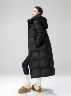 羽调8821鹅绒长款超级加厚款泡芙保暖羽绒服对抗零下35度冷空气