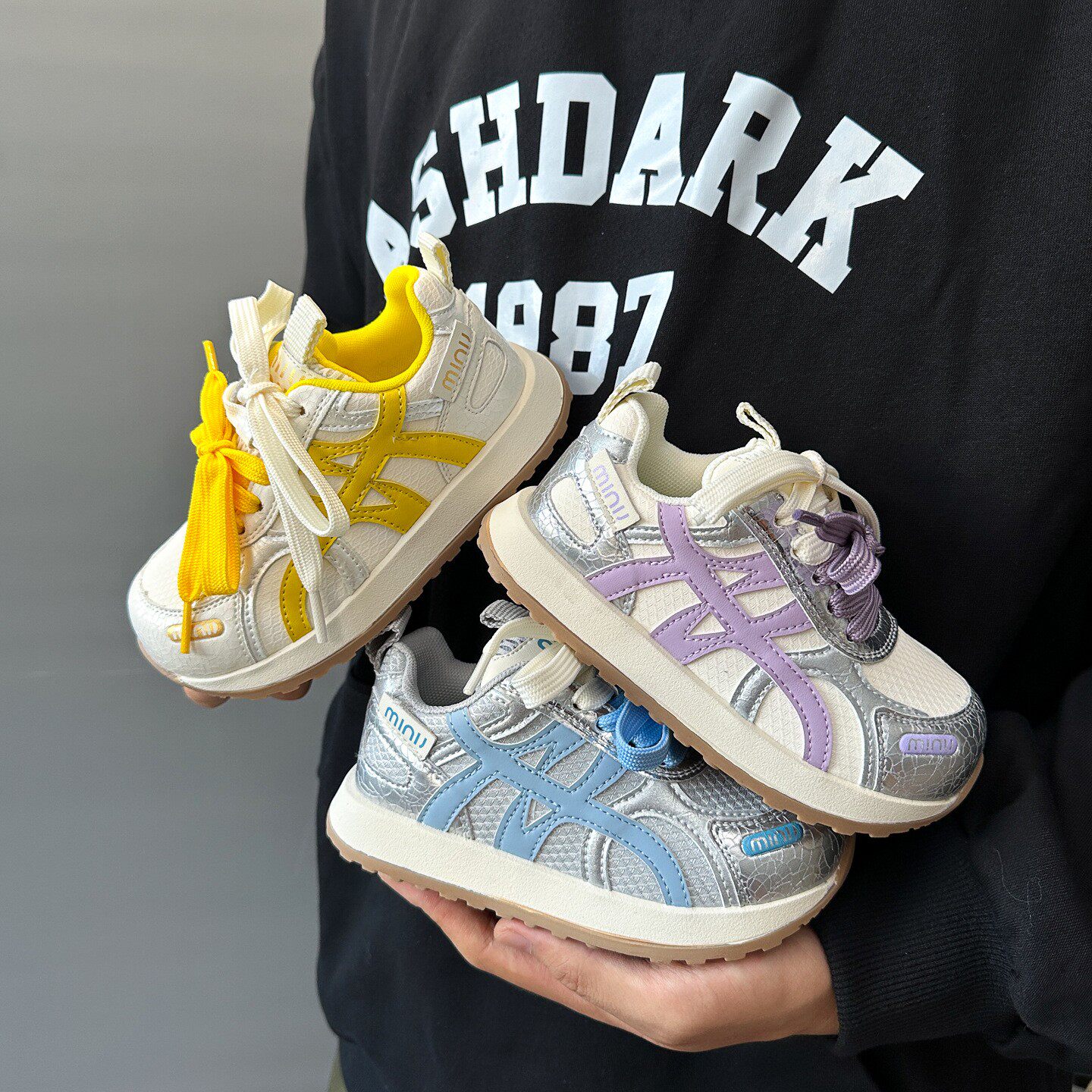 韩版儿童阿甘鞋2026秋季新款拼色休闲跑步鞋儿童运动鞋男童女童鞋