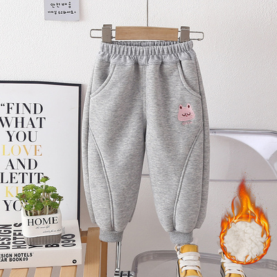 女童加绒加厚卫裤休闲裤