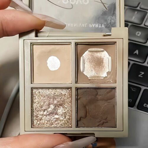 novo眼影盘4四色水泥盘大地色烟熏风日常爆闪2025新款低饱和