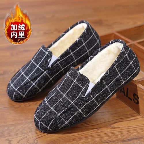 懒人冬季英伦加绒保暖开车豆豆鞋