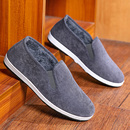 老北京布鞋 开车鞋 男棉鞋 男休闲一脚蹬加绒软底男鞋 保暖工作鞋 冬季