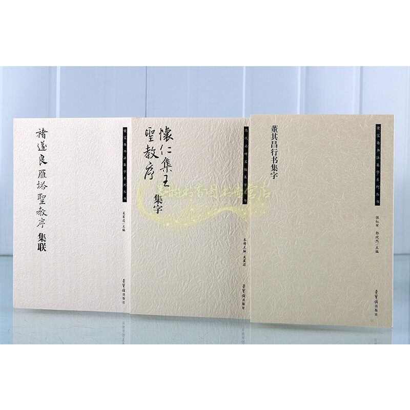 褚遂良雁塔圣教序集联+怀仁集王圣教序集字+董其昌行书集字(全套3册)荣宝斋书法集字系列书法字帖法帖中国古代汉代经典碑帖集临摹