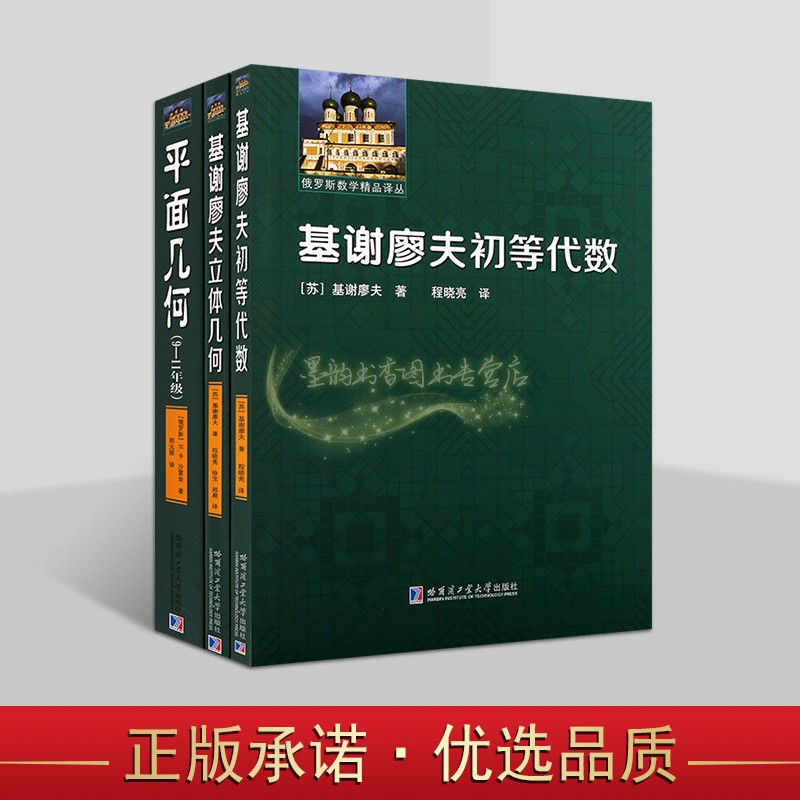 俄罗斯数学精品译丛全套3册基谢廖夫著全译本初高中数学立体几何初等代数平面几何题解知识点难题分析答案竞赛复习资料哈工大社书