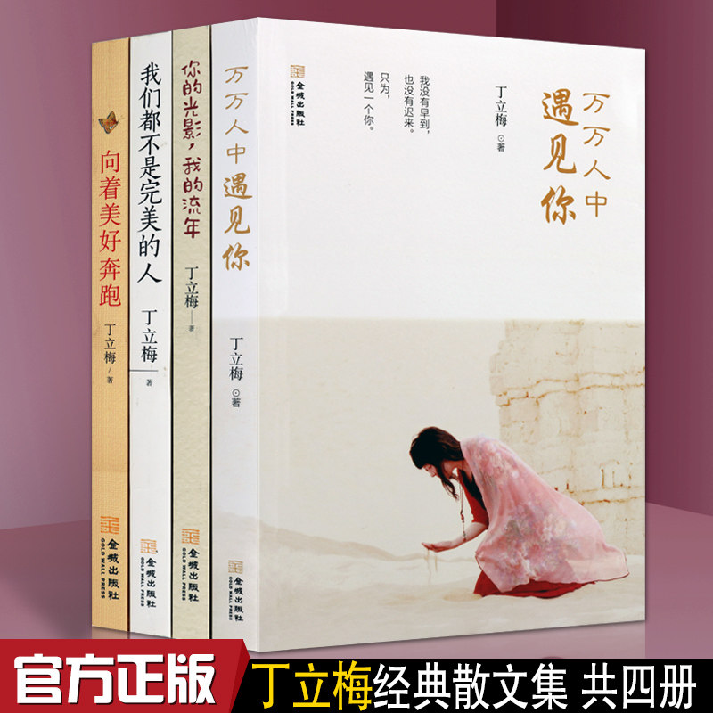 万万人中遇见你 向着美好奔跑 我们都不是完美的人 你的光影我的流年 丁立梅散文暖心的作家作品集 套装4册 金城出版社